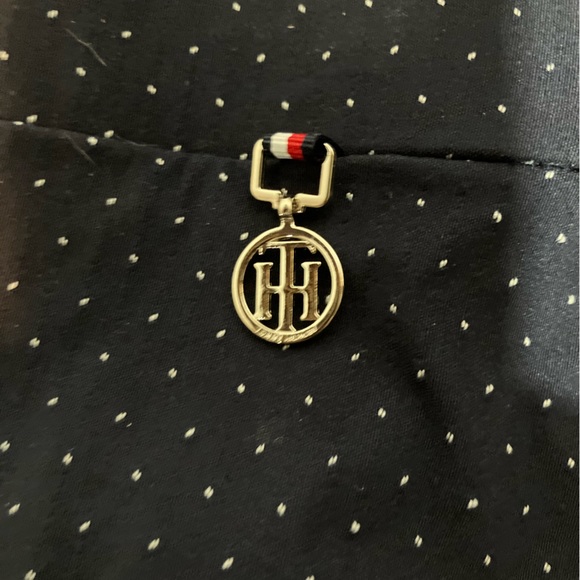 Tommy Hilfiger navy polka dot stretch dress pants - Picture 3 of 9